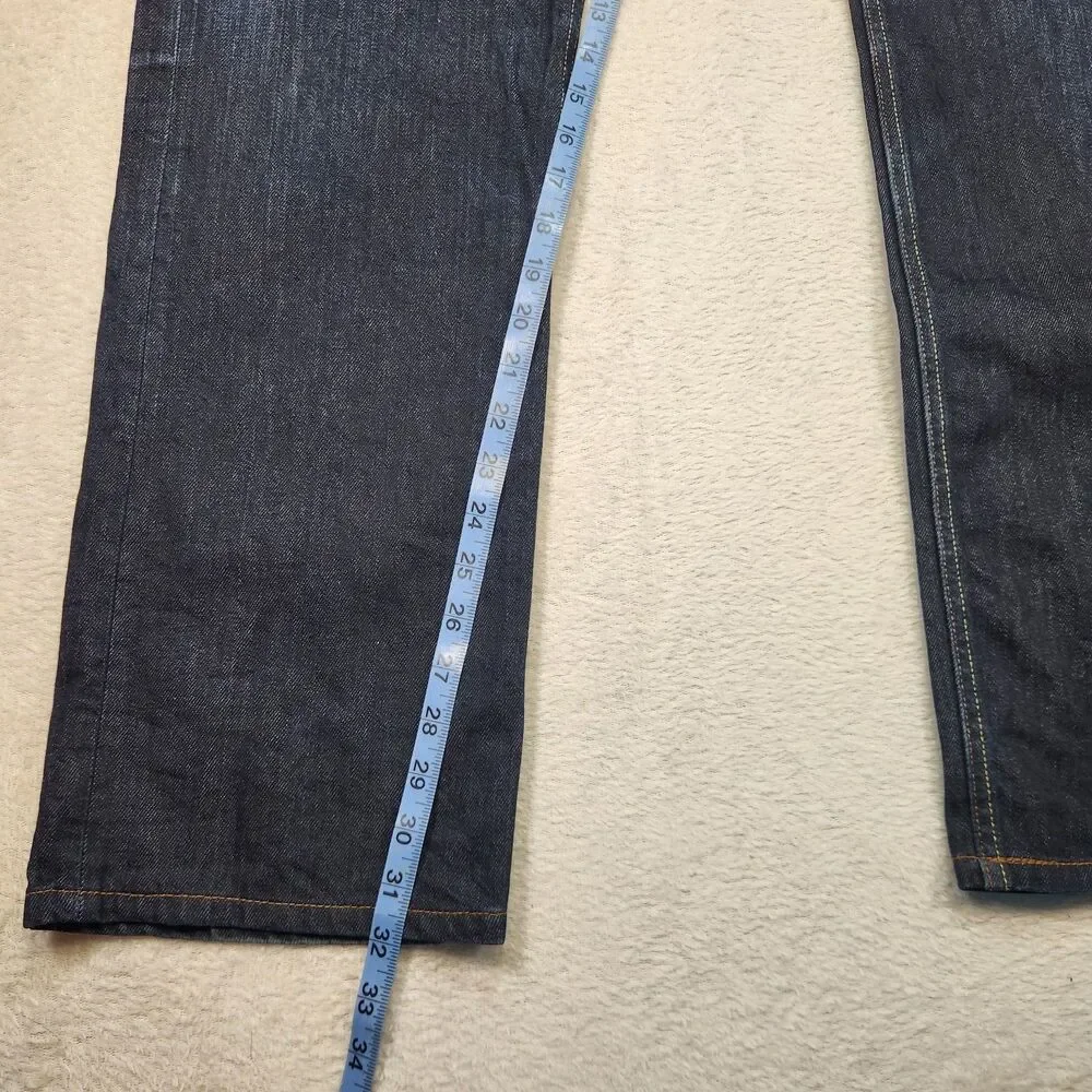 Banana Republic Mens 34x32 Vintage Straight Denim Jeans Dark Wash Cotton
